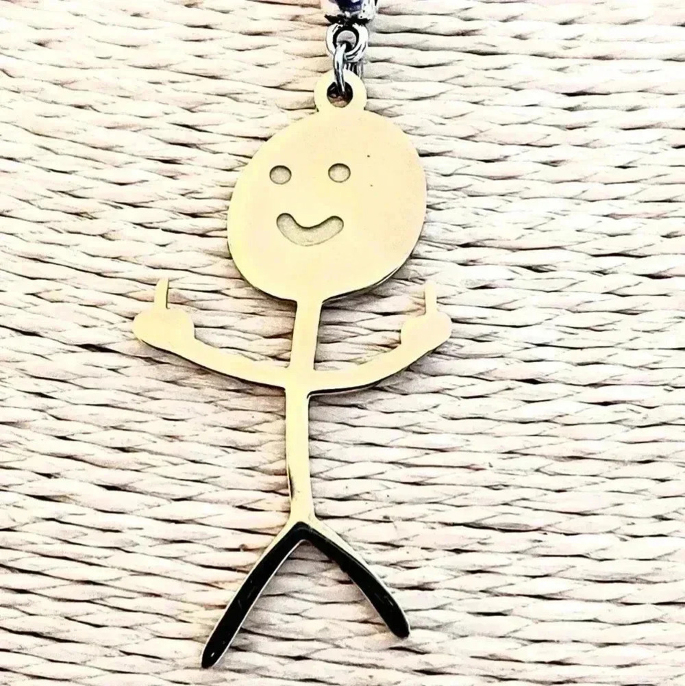 Angry gold person Hot Stainless Steel Necklace